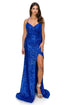 Bliss Fitted Sequin Side Slit Open Back Evening Dress for Women, Sizes XS-3XL - SophiasStyle.com